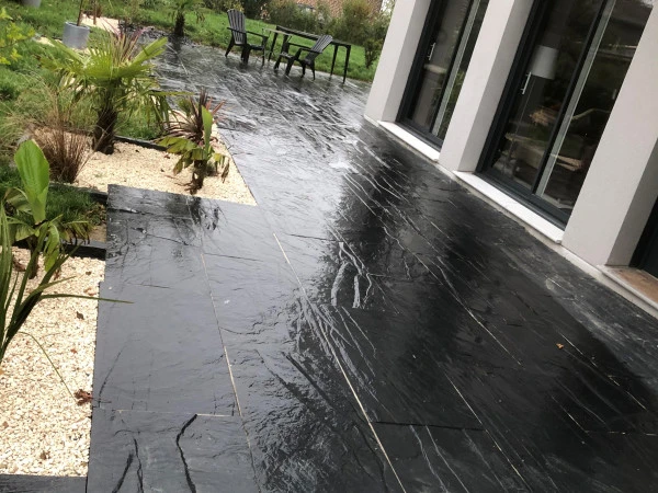 Terrasse en ardoise Heuqueville